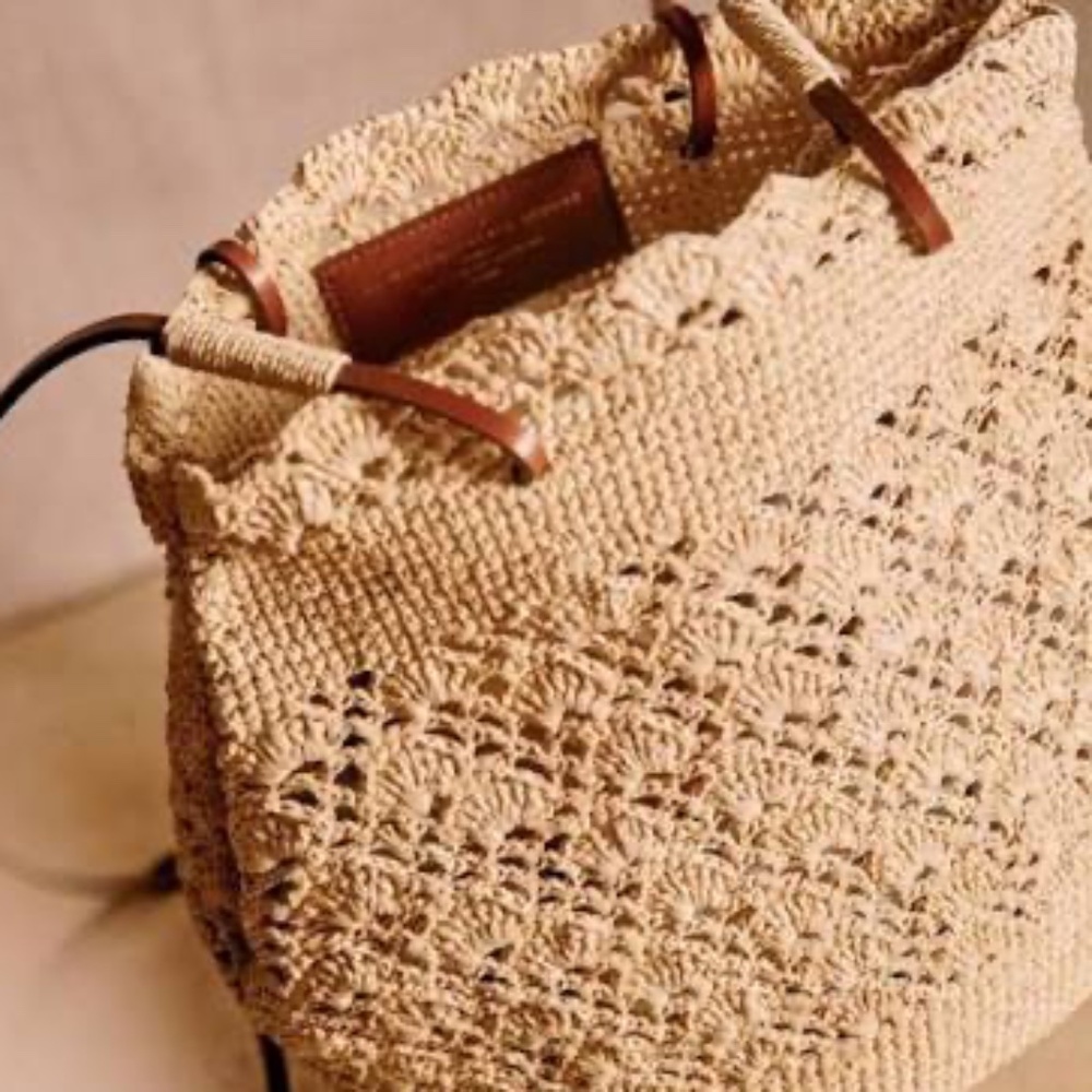 Sezane Ralph Raffia Bag NWT - Picture 7 of 10